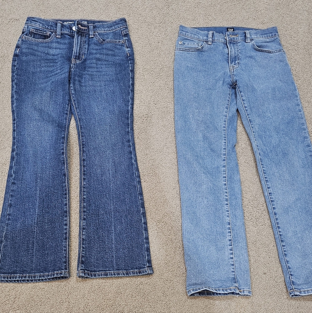 Bundle Of 2 Girls Jeans. Size 12 Old NAVY AND gap